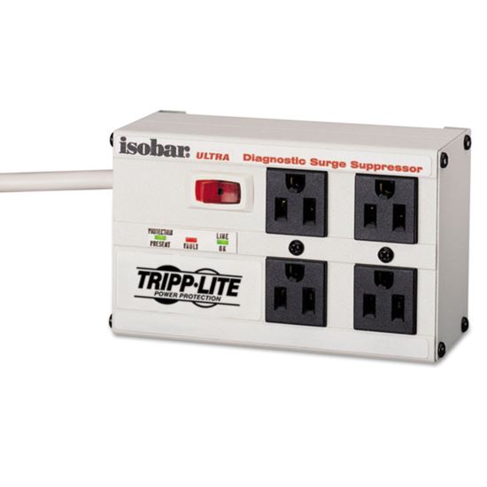 Isobar Surge Protector, 4 Outlets, 6 ft Cord, 3330 Joules, Metal Housing1