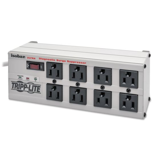 Isobar Surge Protector, 8 Outlets, 12 ft Cord, 3840 Joules, Metal Housing1