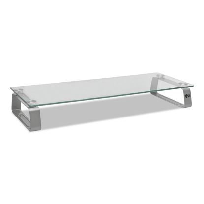 Universal Glass-Top Monitor Riser, 22" x 8" x 3", Clear, Supports 3.9 lbs1