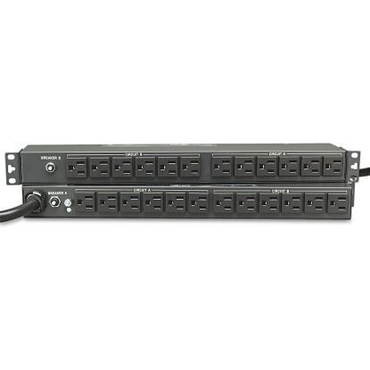 Single-Phase Basic PDU, 24 Outlets, 15 ft Cord, 1U Rack-Mount1