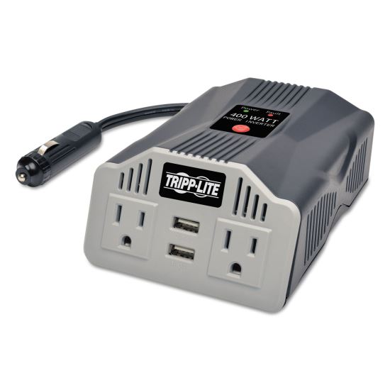 PowerVerter Ultra-Compact Car Inverter, 400W, 2 AC/2 USB, 3.1A1