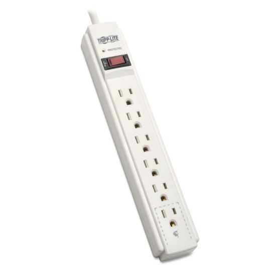 Protect It! Surge Protector, 6 Outlets, 6 ft Cord, 790 Joules, Light Gray1