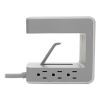 Six-Outlet Surge Protector with Two USB-A and One USB-C Ports, 8 ft Cord, 1080 Joules, Gray2