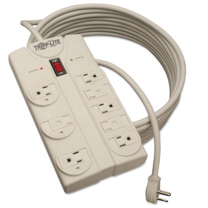 Protect It! Surge Protector, 8 Outlets, 25 ft Cord, 1440 Joules, Light Gray1