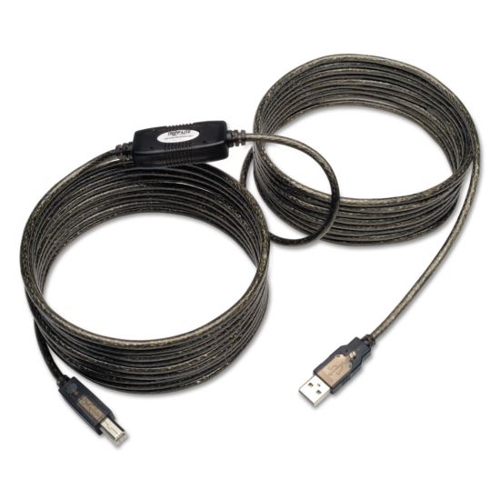 USB 2.0 Active Repeater Cable, A to B (M/M), 25 ft., Black1