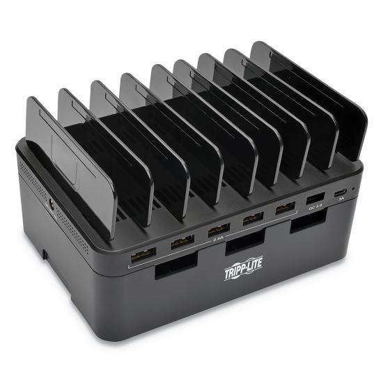 USB Charging Station with Quick Charge 3.0, Holds 7 Devices, Black1