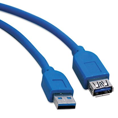 USB 3.0 SuperSpeed Extension Cable (A-A M/F), 10 ft., Blue1