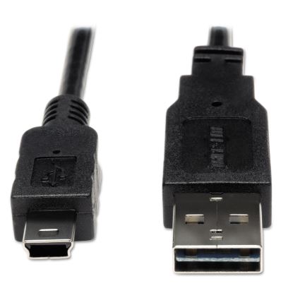 Universal Reversible USB 2.0 Cable, Reversible A to 5-Pin Mini B (M/M), 6 ft.1