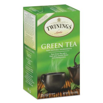 Tea Bags, Green, 1.76 oz, 25/Box1