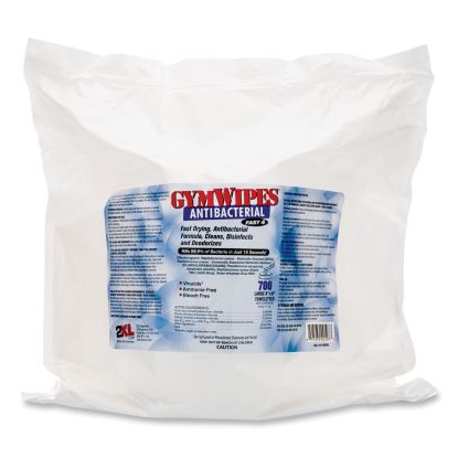 Antibacterial Gym Wipes Refill, 6 x 8, 700 Wipes/Pack, 4 Packs/Carton1