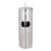 Standing Stainless Wipes Dispener, 12 x 12 x 36, Cylindrical, 5 gal, Stainless Steel1