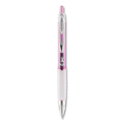 Signo 207 Gel Pen, Retractable, Medium 0.7 mm, Black Ink, Pink Barrel, 2/Pack1