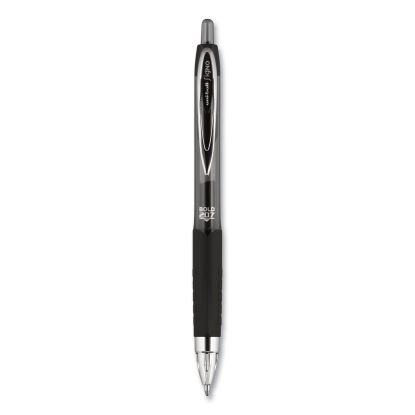 Signo 207 Gel Pen, Retractable, Bold 1 mm, Black Ink, Translucent Black Barrel, Dozen1