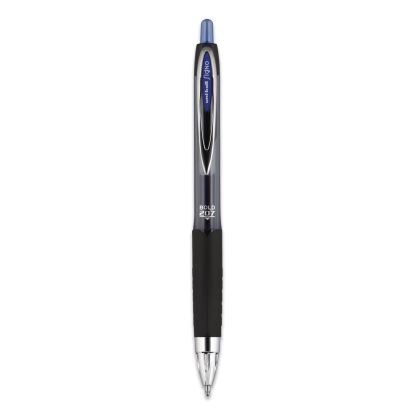 Signo 207 Gel Pen, Retractable, Bold 1 mm, Blue Ink, Black/Blue Barrel, Dozen1