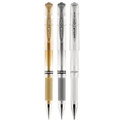 Impact Bold Gel Pen, Stick, Bold 1 mm, Assorted Marvelous Metallics Ink and Barrel Colors, 3/Pack1