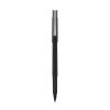 Roller Ball Pen, Stick, Micro 0.5 mm, Black Ink, Black Matte Barrel, 36/Pack1