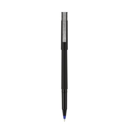 Roller Ball Pen, Stick, Micro 0.5 mm, Black Ink, Black Matte Barrel, 36/Pack1