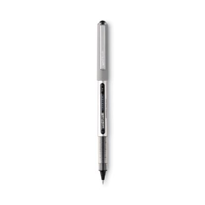 VISION Roller Ball Pen, Stick, Fine 0.7 mm, Black Ink, Silver Barrel, 36/Pack1