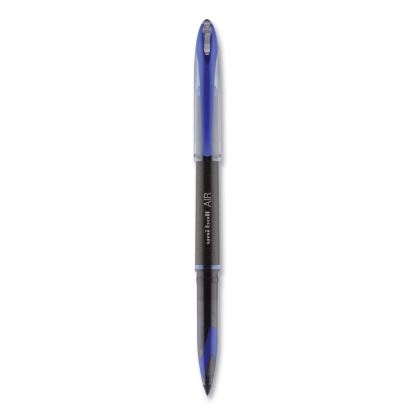 AIR Porous Roller Ball Pen, Stick, Medium 0.7 mm, Blue Ink, Black Barrel, Dozen1