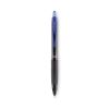 307 Gel Pen, Retractable, Micro 0.5 mm, Blue Ink, Black Barrel, Dozen1