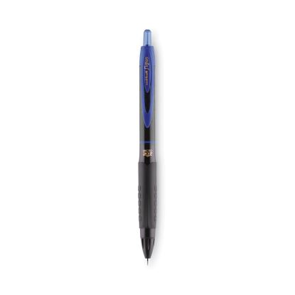 307 Gel Pen, Retractable, Micro 0.5 mm, Blue Ink, Black Barrel, Dozen1