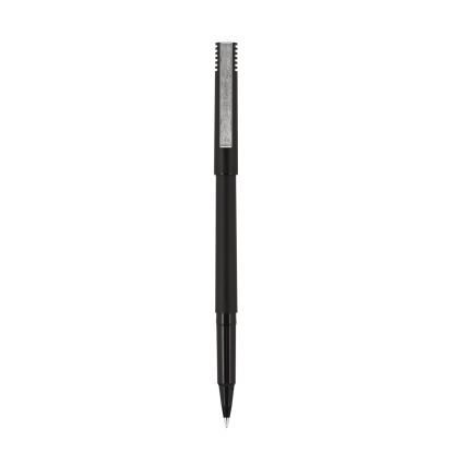 Roller Ball Pen, Stick, Micro 0.5 mm, Black Ink, Black Barrel, 72/Pack1