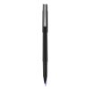 Roller Ball Pen, Stick, Micro 0.5 mm, Blue Ink, Black Barrel, 72/Pack1