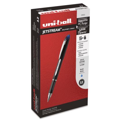 Jetstream Stick Ballpoint Pen, Bold 1 mm, Blue Ink, Black Barrel1