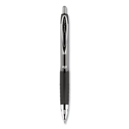 Signo 207 Gel Pen, Retractable, Medium 0.7 mm, Black Ink, Smoke/Black Barrel, Dozen1