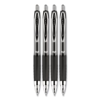 Signo 207 Gel Pen, Retractable, Medium 0.7 mm, Black Ink, Translucent Black Barrel, 4/Pack1