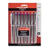 VISION ELITE Roller Ball Pen, Stick, Micro 0.5 mm, Assorted Ink Colors, Black Barrel2