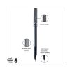 Deluxe Roller Ball Pen, Stick, Micro 0.5 mm, Black Ink, Metallic Gray Barrel, Dozen2