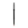 Roller Ball Pen, Stick, Fine 0.7 mm, Red Ink, Black Matte Barrel, Dozen1