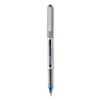 VISION Roller Ball Pen, Stick, Fine 0.7 mm, Blue Ink, Blue/Gray Barrel, Dozen1