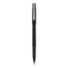 Roller Ball Pen, Stick, Micro 0.5 mm, Red Ink, Black Matte Barrel, Dozen1