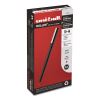 Roller Ball Pen, Stick, Micro 0.5 mm, Red Ink, Black Matte Barrel, Dozen2