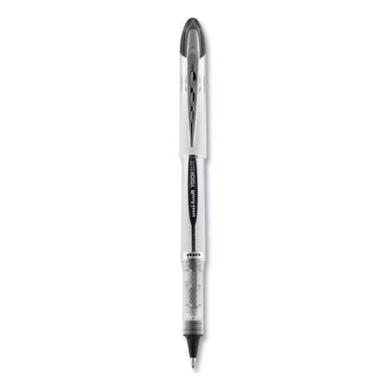 VISION ELITE Roller Ball Pen, Stick, Bold 0.8 mm, Black Ink, White/Black Barrel1