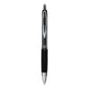 Signo 207 Gel Pen, Retractable, Micro 0.5 mm, Black Ink, Smoke/Black Barrel, Dozen1