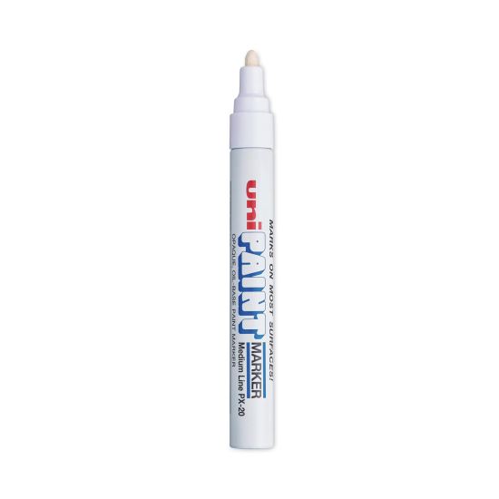 Permanent Marker, Medium Bullet Tip, White1