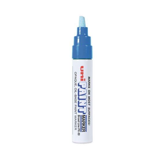 Permanent Marker, Broad Chisel Tip, Blue1