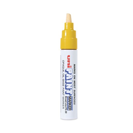 Permanent Marker, Broad Chisel Tip, Yellow1