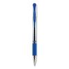 Signo GRIP Gel Pen, Stick, Medium 0.7 mm, Blue Ink, Silver/Blue Barrel, Dozen1