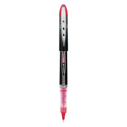 VISION ELITE Roller Ball Pen, Stick, Extra-Fine 0.5 mm, Red Ink, Black/Red Barrel1