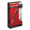 VISION ELITE Roller Ball Pen, Stick, Extra-Fine 0.5 mm, Red Ink, Black/Red Barrel2