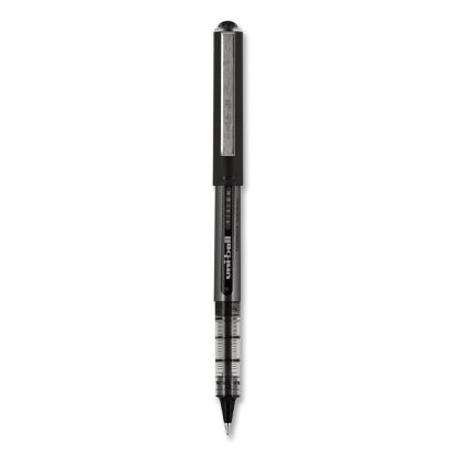 VISION Roller Ball Pen, Stick, Bold 1 mm, Black Ink, Black Barrel, Dozen1