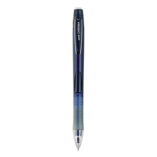 Chroma Mechanical Pencil, 0.7 mm, HB (#2), Black Lead, Cobalt Barrel, Dozen1