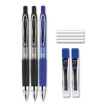 207 Mechanical Pencil with Lead and Eraser Refills, 0.7 mm, HB (#2), Black Lead, Assorted Barrel Colors, 3/Set1