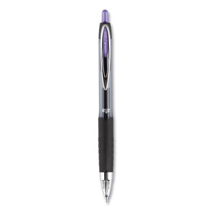 Signo 207 Gel Pen, Retractable, Medium 0.7 mm, Purple Ink, Smoke/Black/Purple Barrel, Dozen1