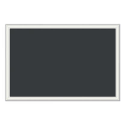 Magnetic Chalkboard with Decor Frame, 30 x 20, Black Surface/White Frame1