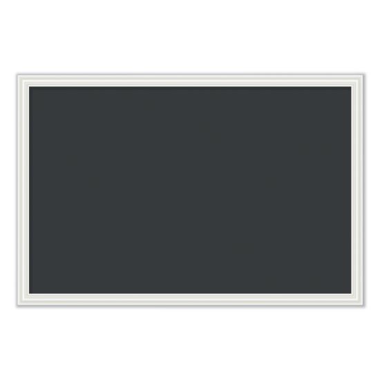 Magnetic Chalkboard with Decor Frame, 30 x 20, Black Surface/White Frame1